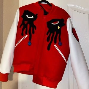 Tear Dripping Varsity Jacket
